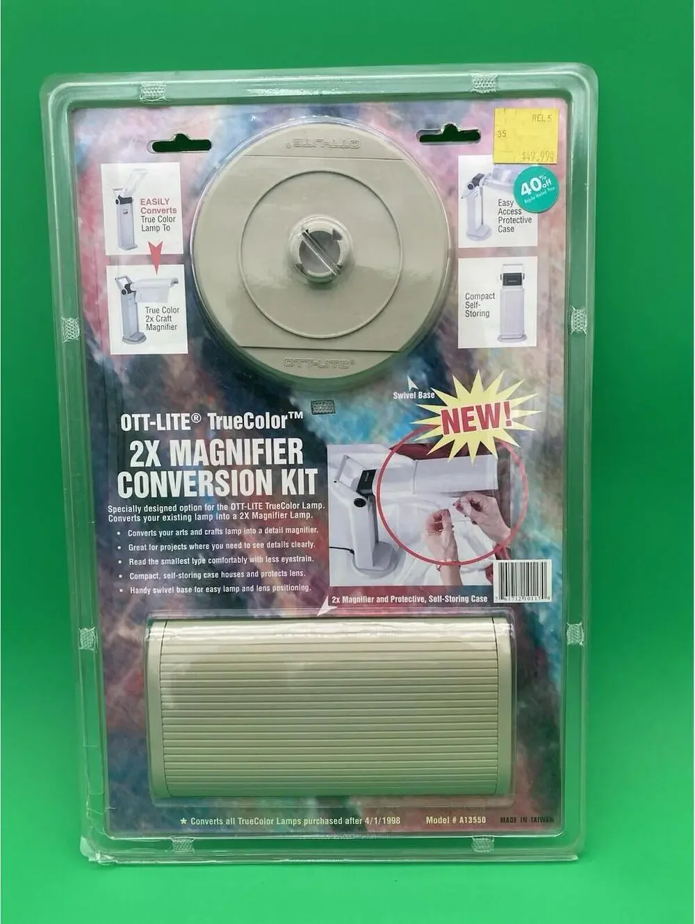 Ott-Lite TrueColor 2X Magnifier Conversion Kit Model #A13550 - Sealed - VTG 1998